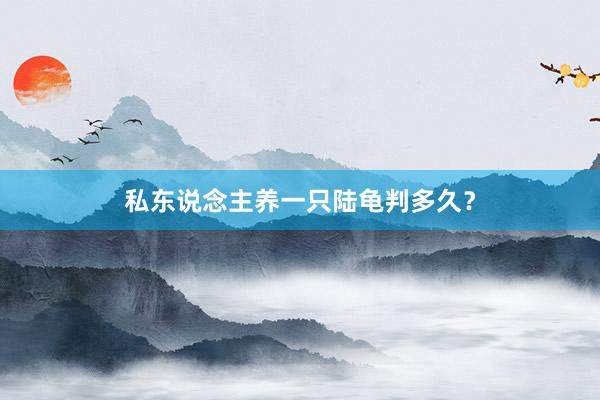私东说念主养一只陆龟判多久？